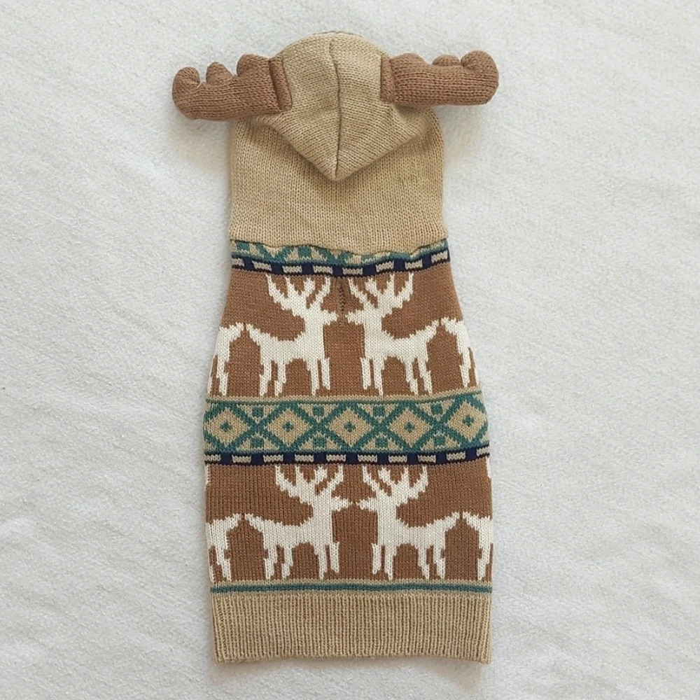 🐶HOST PICK🐶ZACK & ZOEY Antler knitted dog sweater NWOT